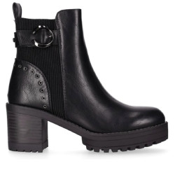 Botines tacón Chika 10 de Piel Vegana de Mujer con Tacon medio - Querol online