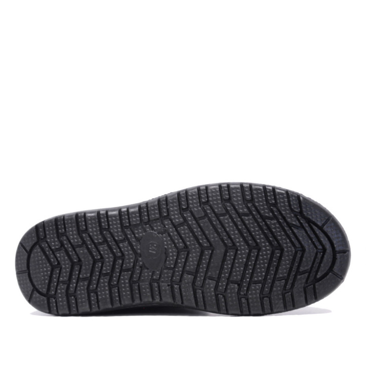 Botines planos Stay negros acolchados con pelito y cremallera - Querol online