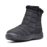 Botines planos Stay negros acolchados con pelito y cremallera