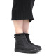 Botines planos Stay negros acolchados con pelito y cremallera - Querol online