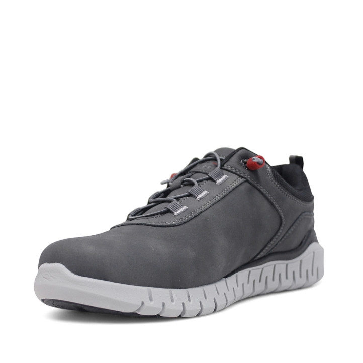 Zapatillas deportivas DOCKERS grises con cordones elásticos ajustables y suela con textura - Querol online