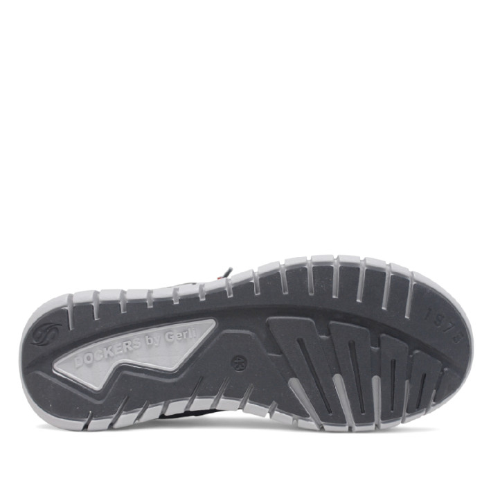 Zapatillas deportivas DOCKERS grises con cordones elásticos ajustables y suela con textura - Querol online