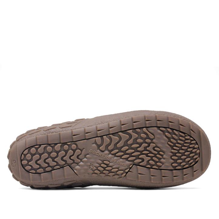 Sabatilles esportives DOCKERS marrons amb cordons elàstics i detall groc barefoot - Querol online