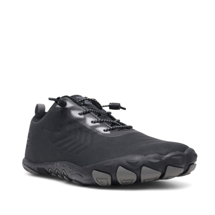 Zapatillas deportivas DOCKERS negras con cordones elásticos ajustables barefoot - Querol online