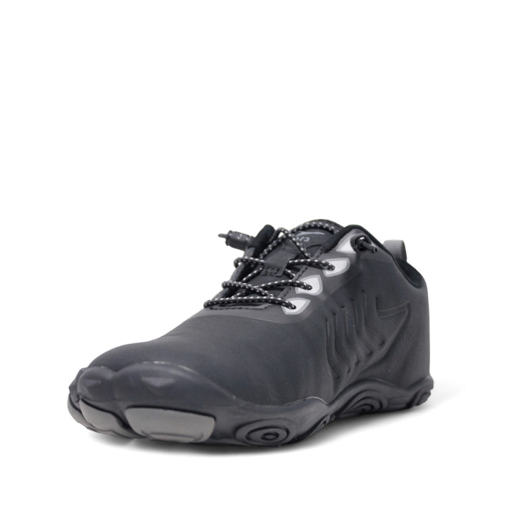 Zapatillas deportivas DOCKERS negras con cordones elásticos ajustables barefoot - Querol online