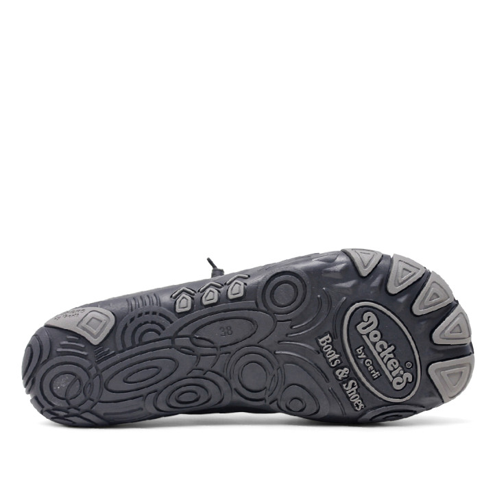 Zapatillas deportivas DOCKERS negras con cordones elásticos ajustables barefoot - Querol online