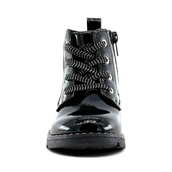 Botins Chicco flemma negres efecte xarol i estil militar - Querol online