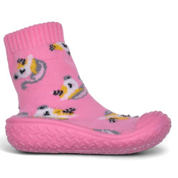 Zapatillas casa Chicco taipei rosas estilo calcetín con unicornios - Querol online