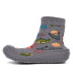 Zapatillas casa Chicco taipei grises estilo calcetín con ovnis y dinosaurios - Querol online