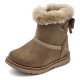Botines Chicco frutta taupe con lazo posterior y pelito en la caña - Querol online