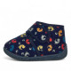 Zapatillas casa Chicco tofu azules con dinosaurios y pelotas de fútbol - Querol online