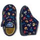 Zapatillas casa Chicco tofu azules con dinosaurios y pelotas de fútbol - Querol online