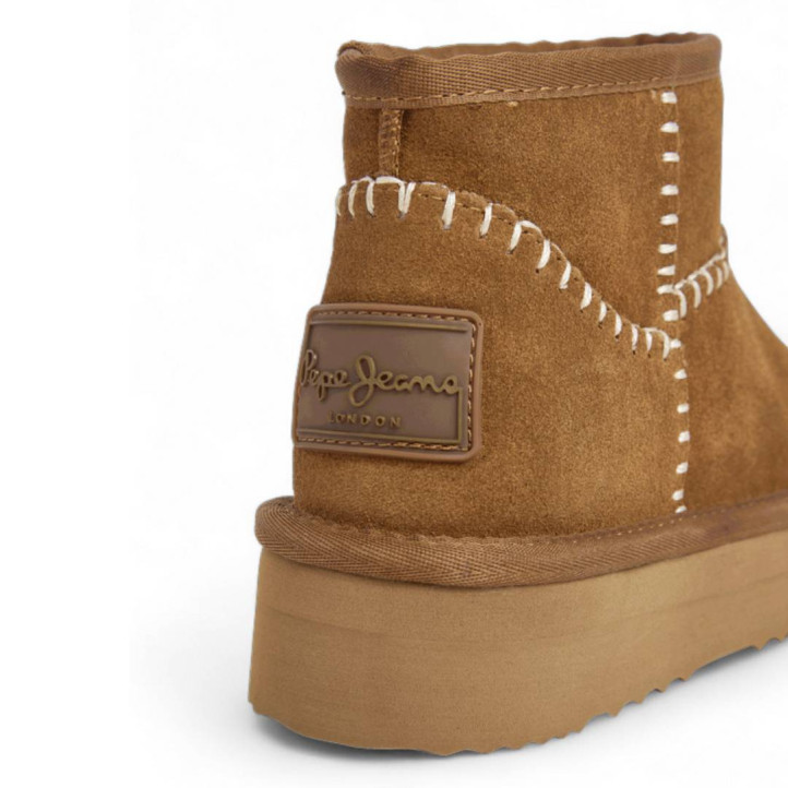 Botines plataforma Pepe Jeans dissy etnic marrones estilo australianas - Querol online