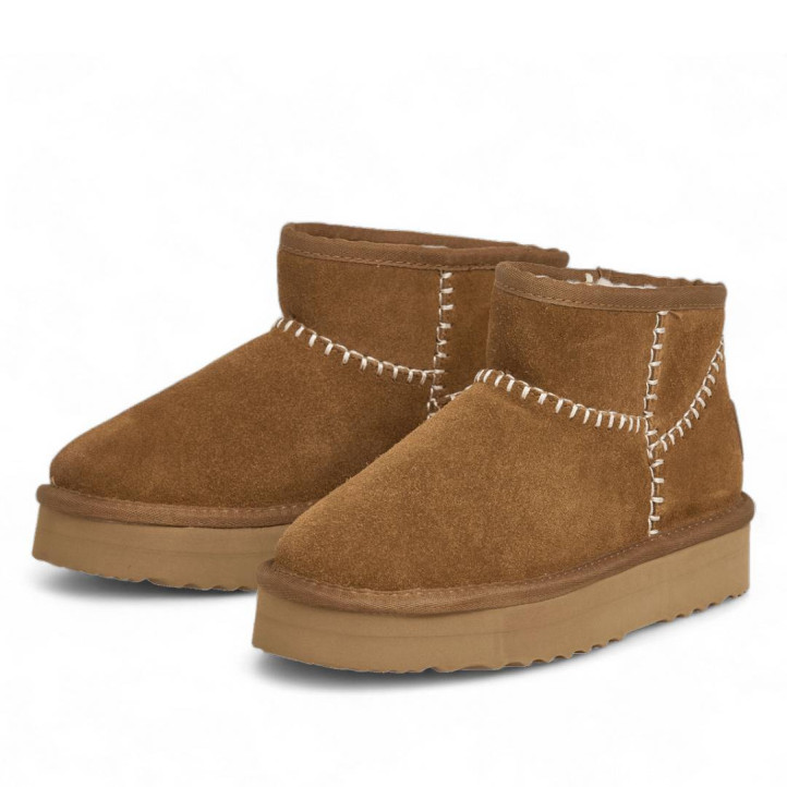 Botines plataforma Pepe Jeans dissy etnic marrones estilo australianas - Querol online