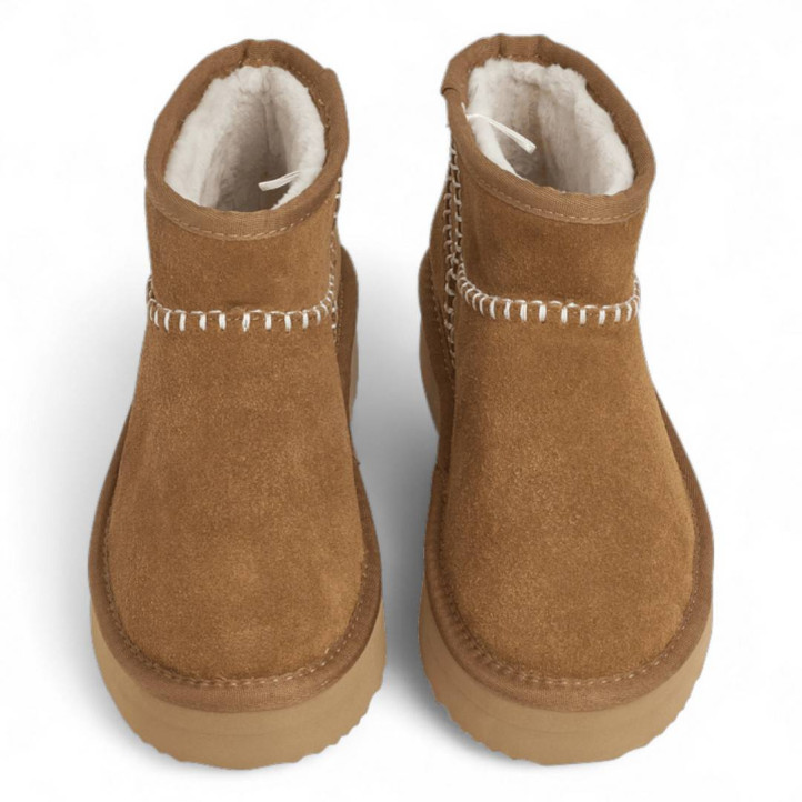 Botines plataforma Pepe Jeans dissy etnic marrones estilo australianas - Querol online