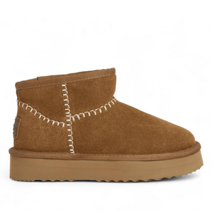 Botines plataforma Pepe Jeans dissy etnic marrones estilo australianas - Querol online