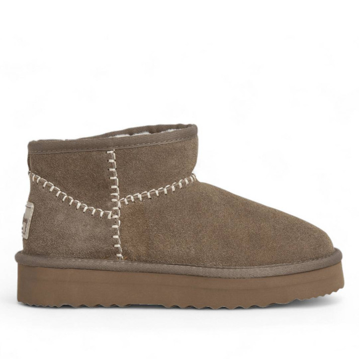 Botines plataforma Pepe Jeans dissy etnic taupe estilo australianas - Querol online