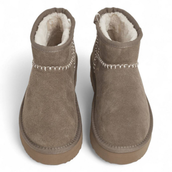 Botines plataforma Pepe Jeans dissy etnic taupe estilo australianas - Querol online