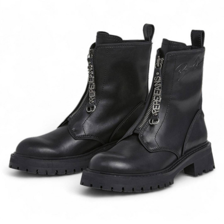 Botins plans Pepe Jeans stacy hug amb tirador amb el nom de la marca - Querol online