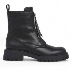 Botines planos Pepe Jeans stacy hug negras con tirador con el nombre de la marca - Querol online