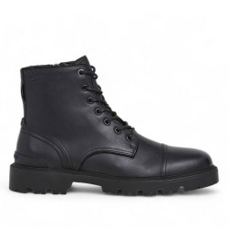 Botines Pepe Jeans ryan brit negras con cordones y cremallera lateral - Querol online