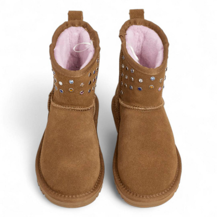 Botines Pepe Jeans diss studs marrones con tachuelas estilo australianas - Querol online
