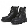 Botins Pepe Jeans lillie life negres amb sola track i tatxes d'estrelles
