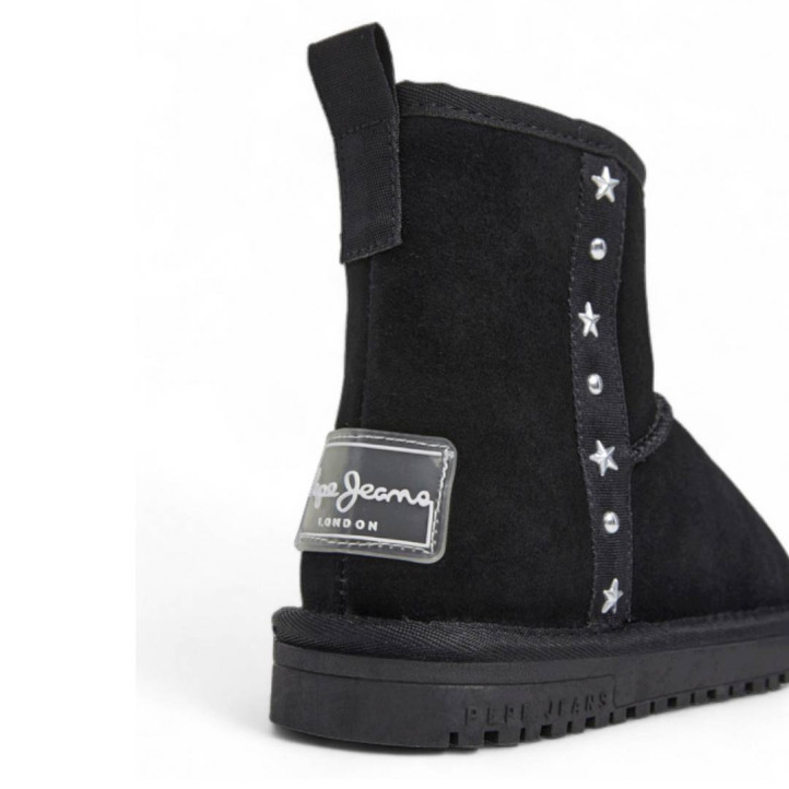 Botines Pepe Jeans diss rock negras con tachuelas de estrellas estilo australianas - Querol online