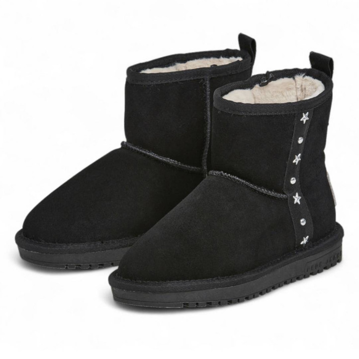 Botines Pepe Jeans diss rock negras con tachuelas de estrellas estilo australianas - Querol online