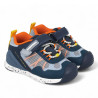 Zapatillas deporte Biomecanics 251137 azules con detalles naranjas y cierre con velcro