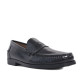 Zapatos vestir Lobo rift negros estilo mocasín penny loafer de piel - Querol online