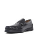 Zapatos vestir Lobo rift negros estilo mocasín penny loafer de piel - Querol online