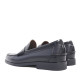 Zapatos vestir Lobo rift negros estilo mocasín penny loafer de piel - Querol online
