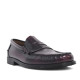 Sabates vestir Lobo rift granats estil mocasí penny loafer de pell - Querol online