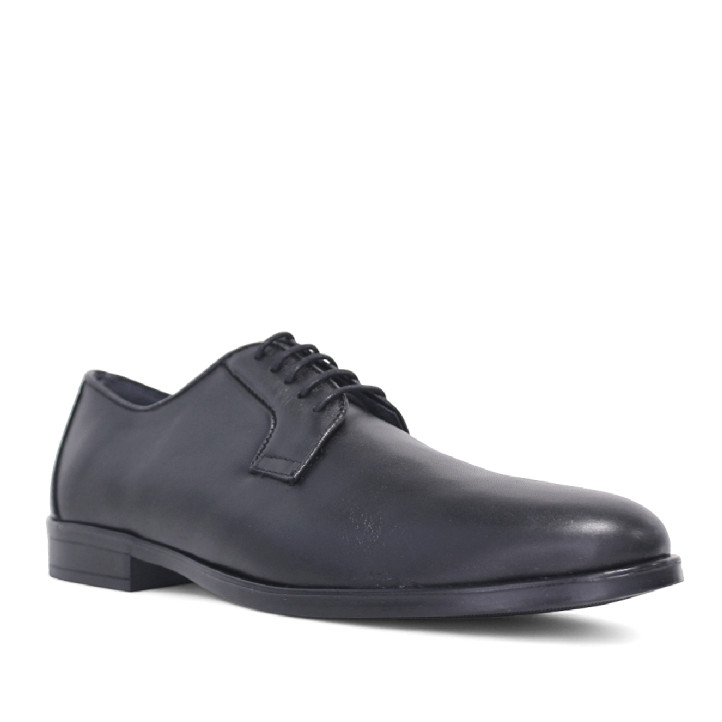 Zapatos vestir Lobo colca negros con cordones de piel - Querol online