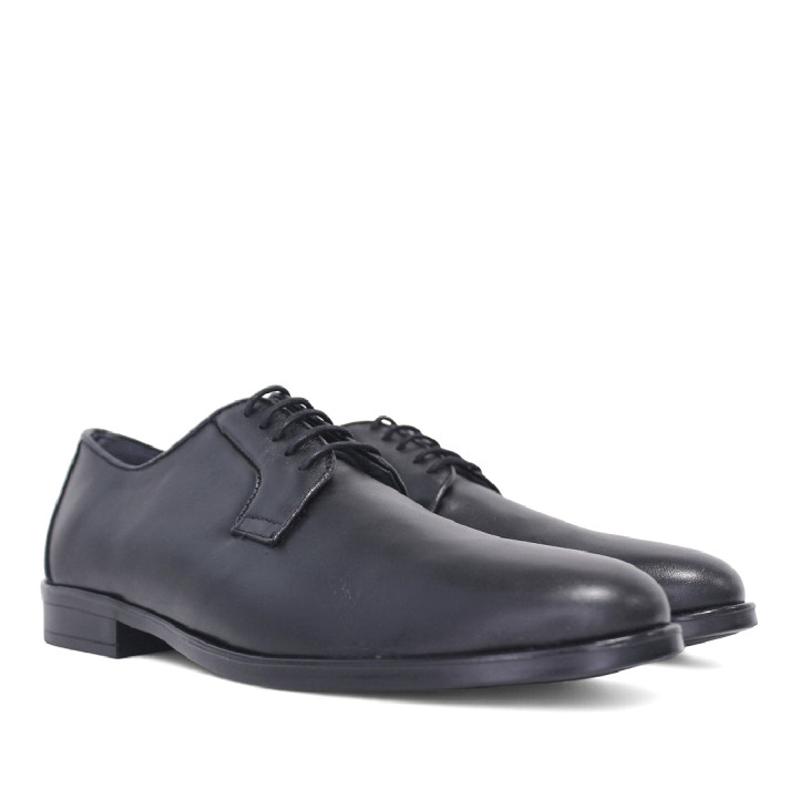 Zapatos vestir Lobo colca negros con cordones de piel - Querol online