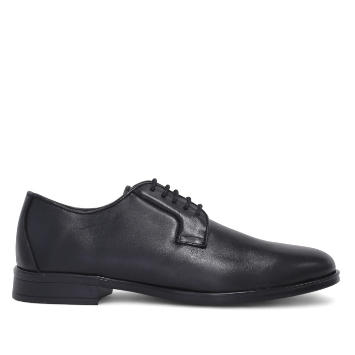 Zapatos vestir Lobo colca negros con cordones de piel - Querol online