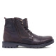Botins Lobo garda marrons amb panells en diferents acabats de pell - Querol online