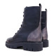 Botines planos Redlove macarena negros con panel efecto serpiente de piel - Querol online