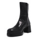 Botines tacón Redlove amira negros con tacón ancho de piel - Querol online