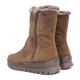 Botines planos Treintas marrones con cremallera lateral exterior de piel waterproof - Querol online