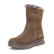 Botines planos Treintas marrones con cremallera lateral exterior de piel waterproof - Querol online