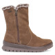Botines planos Treintas marrones con cremallera lateral exterior de piel waterproof - Querol online
