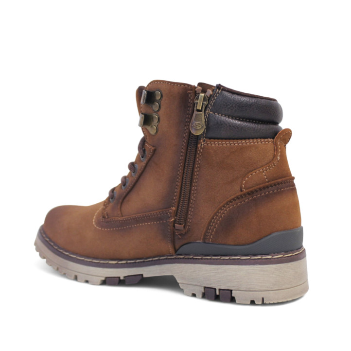 Botines DOCKERS marrones con etiqueta colgante naranja - Querol online