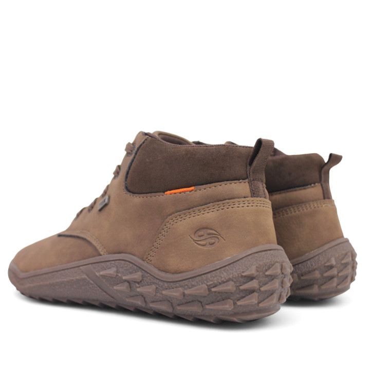 Botines DOCKERS marrones con cordones y etiqueta colgante naranja - Querol online