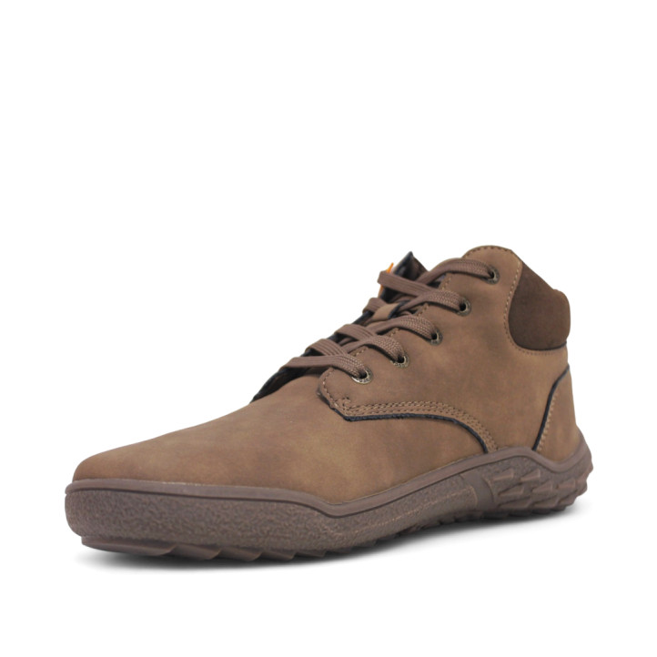 Botines DOCKERS marrones con cordones y etiqueta colgante naranja - Querol online