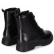 Botines planos Chika 10 filadelfia 01 negras estilo militar - Querol online