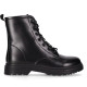 Botines planos Chika 10 filadelfia 01 negras estilo militar - Querol online