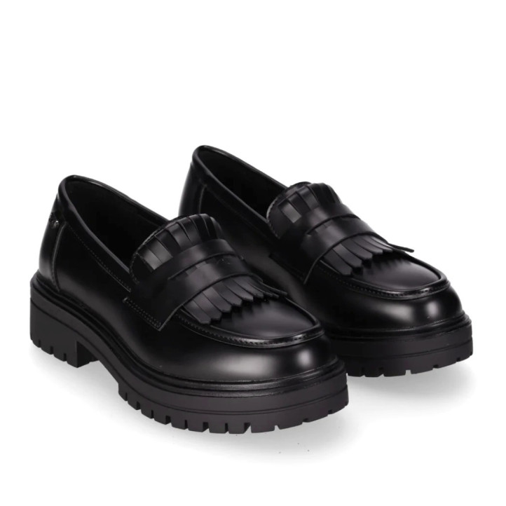 Mocasín Chika 10 vagabund 11 negros con suela chunky - Querol online