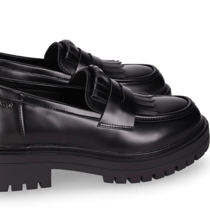 Mocasín Chika 10 vagabund 11 negros con suela chunky - Querol online